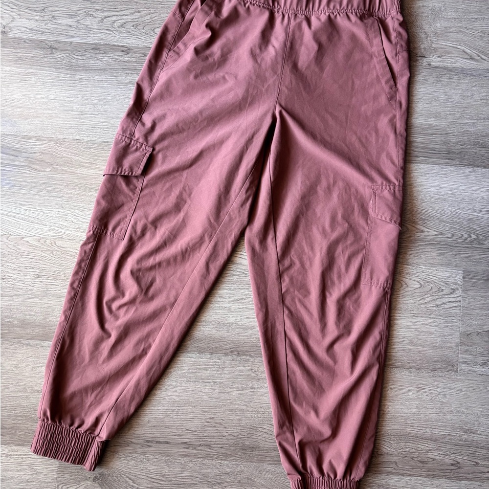 Mauve Cargo Jogger Pants